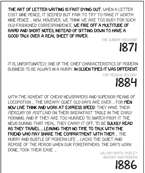 XKCD on declining writing standards